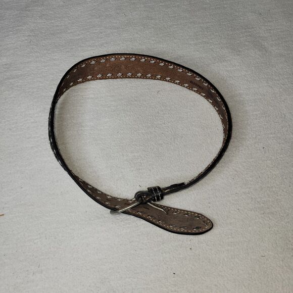 Vtg Tex Tan Belt Womens Sz 20 Barbie Buckle Genuine Cowhide 022101 Made In USA - Picture 2 of 16